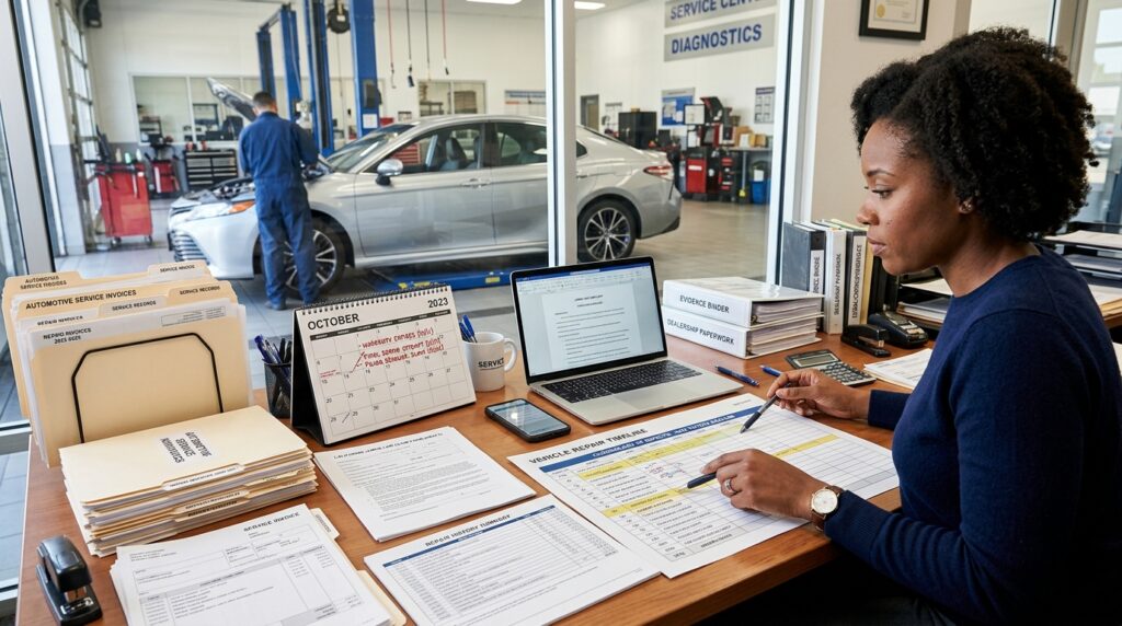 California lemon law repair records and filing deadlines reviewed before a claim