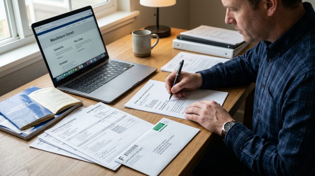 California lemon law written notice with VIN and repair history