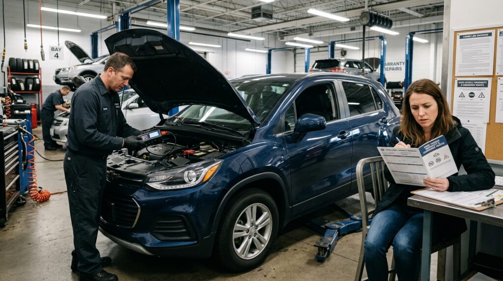 Used car warranty defect documented after the three-day return period